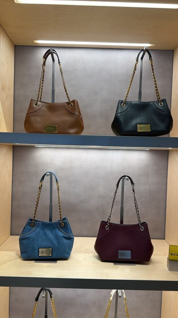 GJ054 Marc Jacobs 復古金屬牌裝飾鏈條風琴包 30x19cm