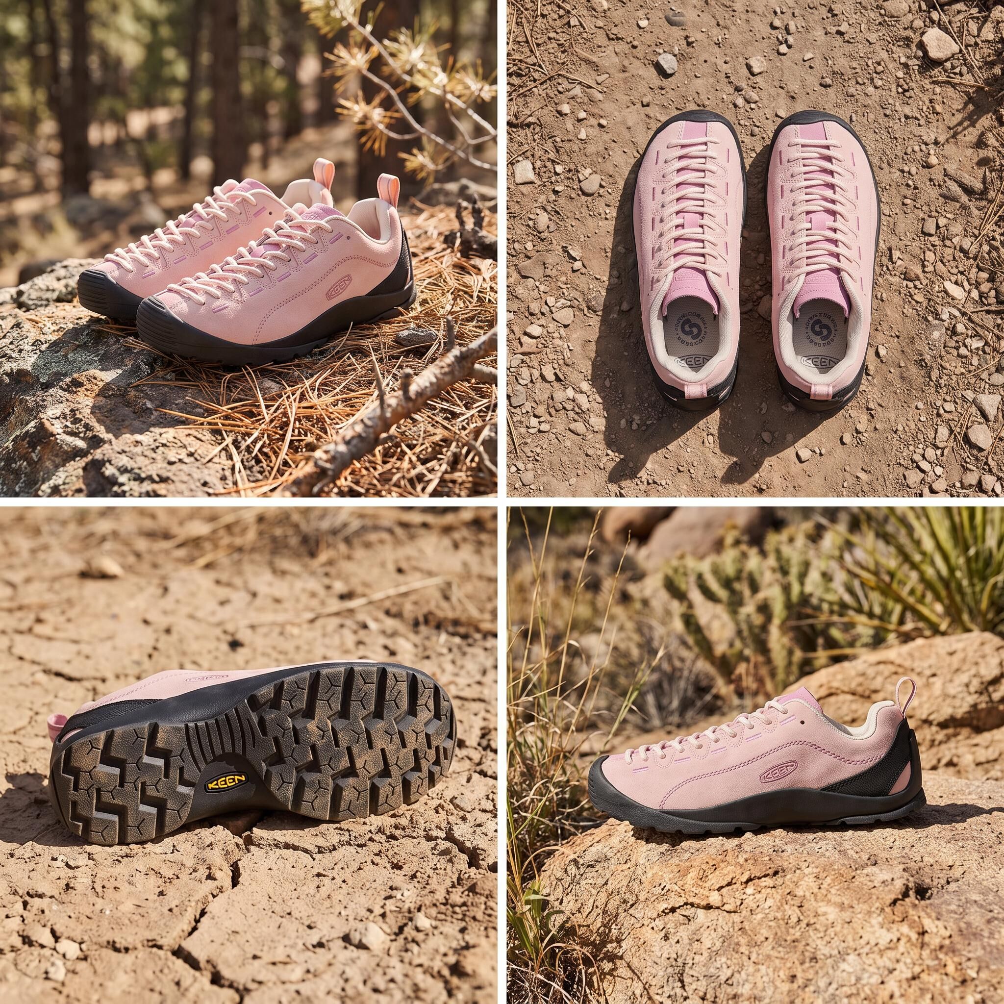 【代購】Keen Jasper Leather Abrasion Resistant Breathable Low top Mountaineering & Hiking Shoes Women's Light Pink 1031341