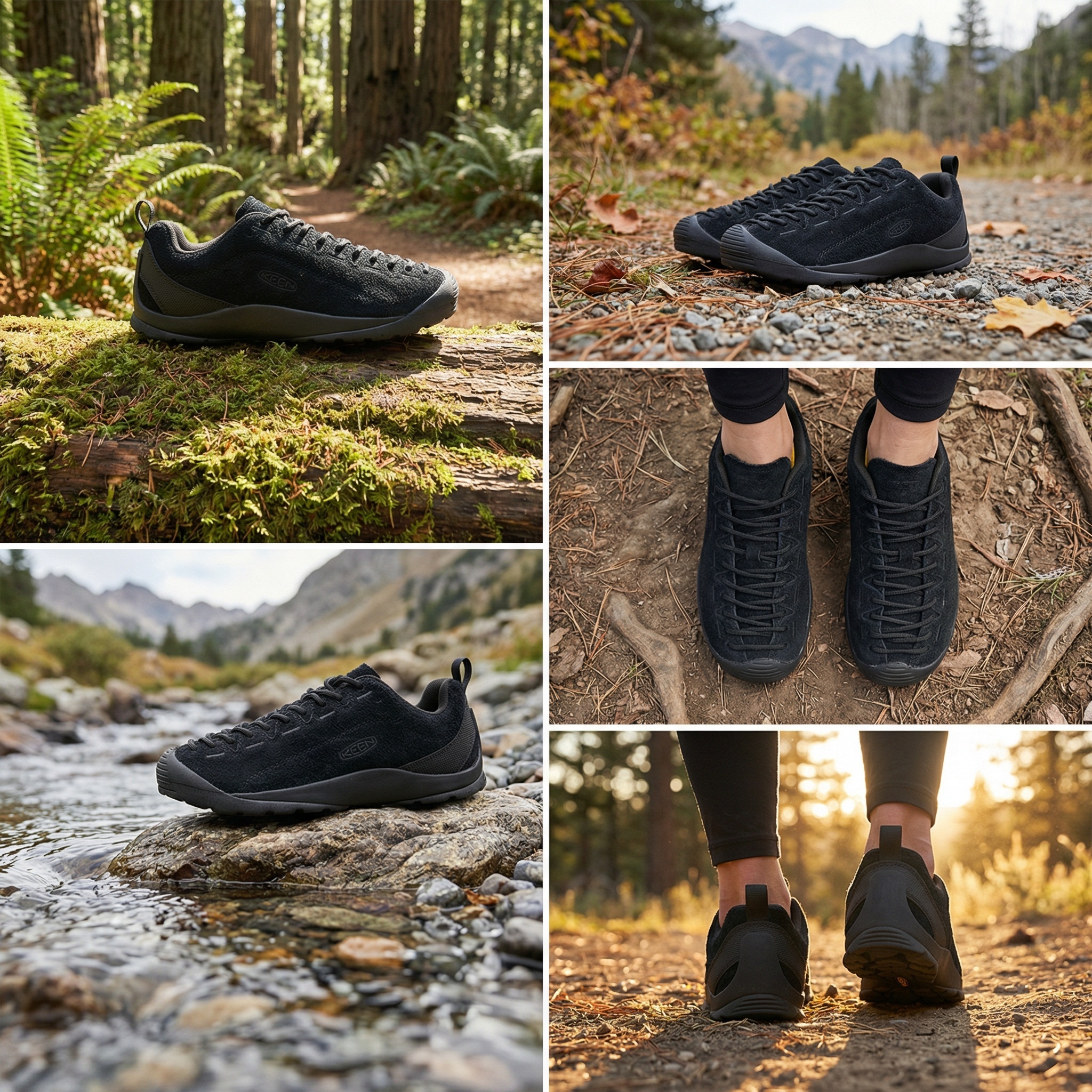 【代購】Keen Jasper Abrasion Resistant Breathable Low top Hiking Shoes Women's Black 1026849
