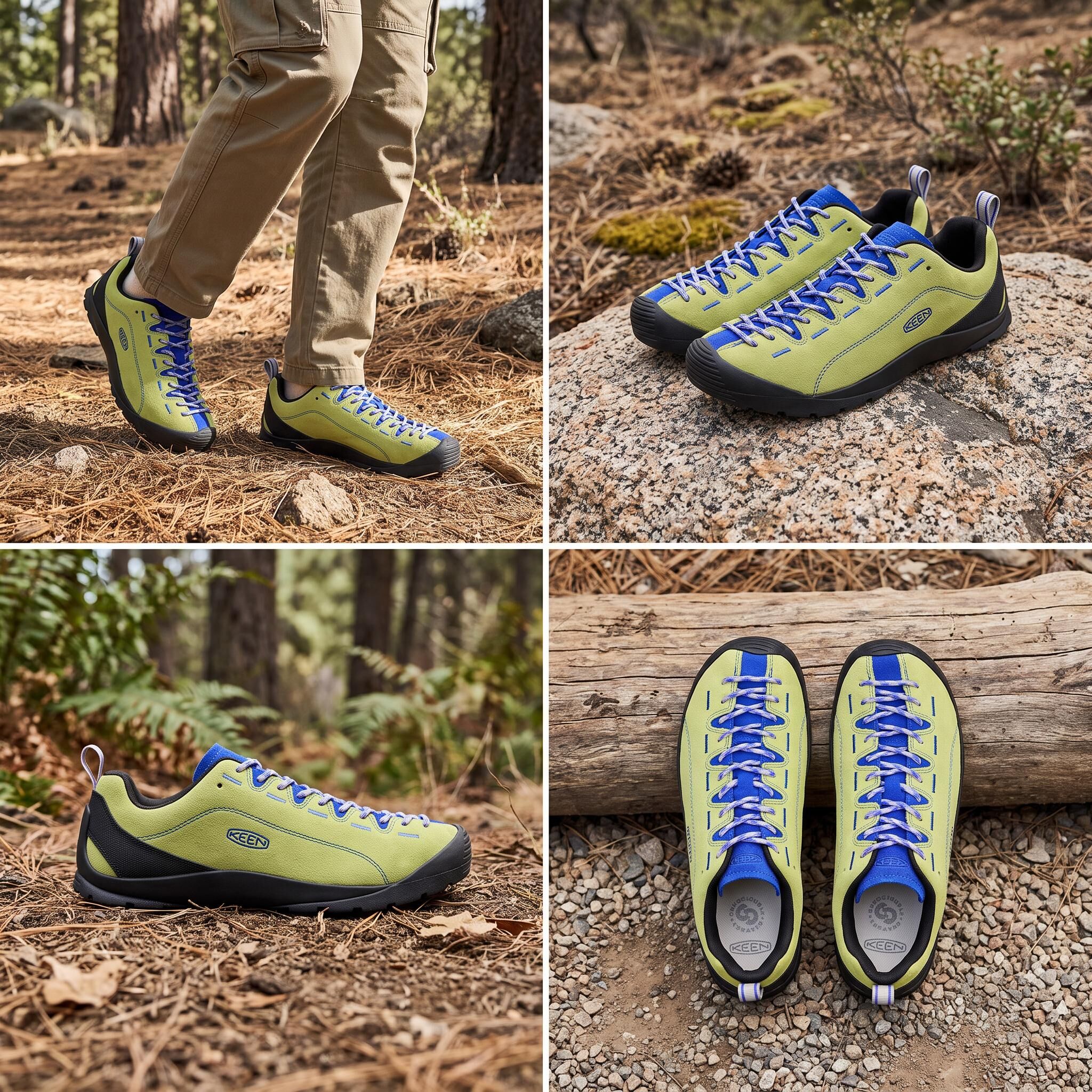 【代購】Keen Jasper Leather Slip Resistant, Breathable, And Lightweight Low top Outdoor Shoes Men's Green Blue Black 1031018