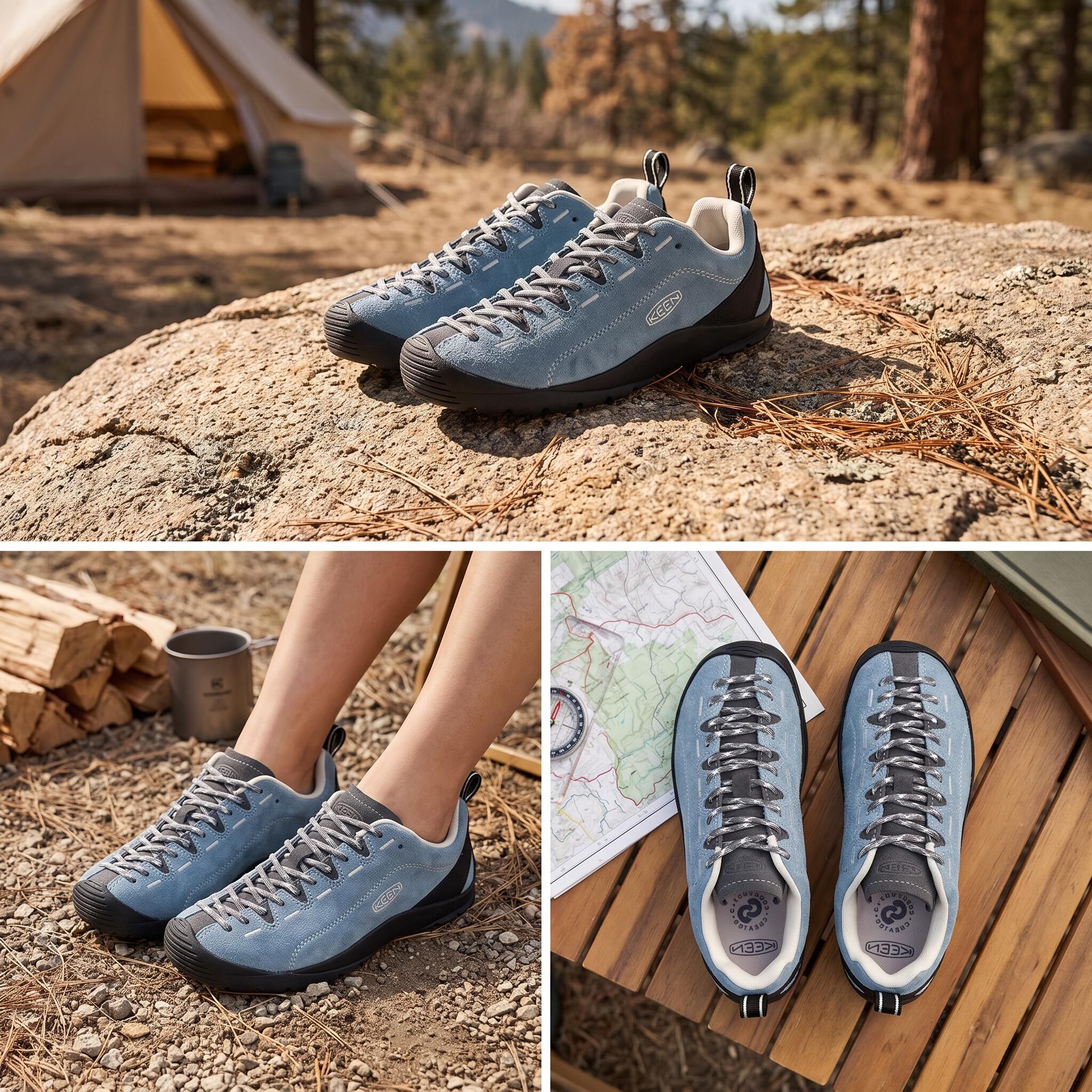【代購】Keen Jasper Outdoor Shoes Women's Low-top Denim Blue/Magnetic Gray 1032941