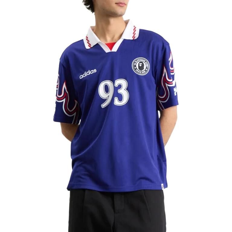 【代購】Adidas Originals x BAPE SSL FLAME JERSEY Polo Shirt Unisex KF4914