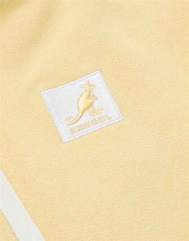 女款 KANGOL JACKET 黃色 英國 袋鼠 刺繡LOGO 短版 連帽 外套【6352140361】