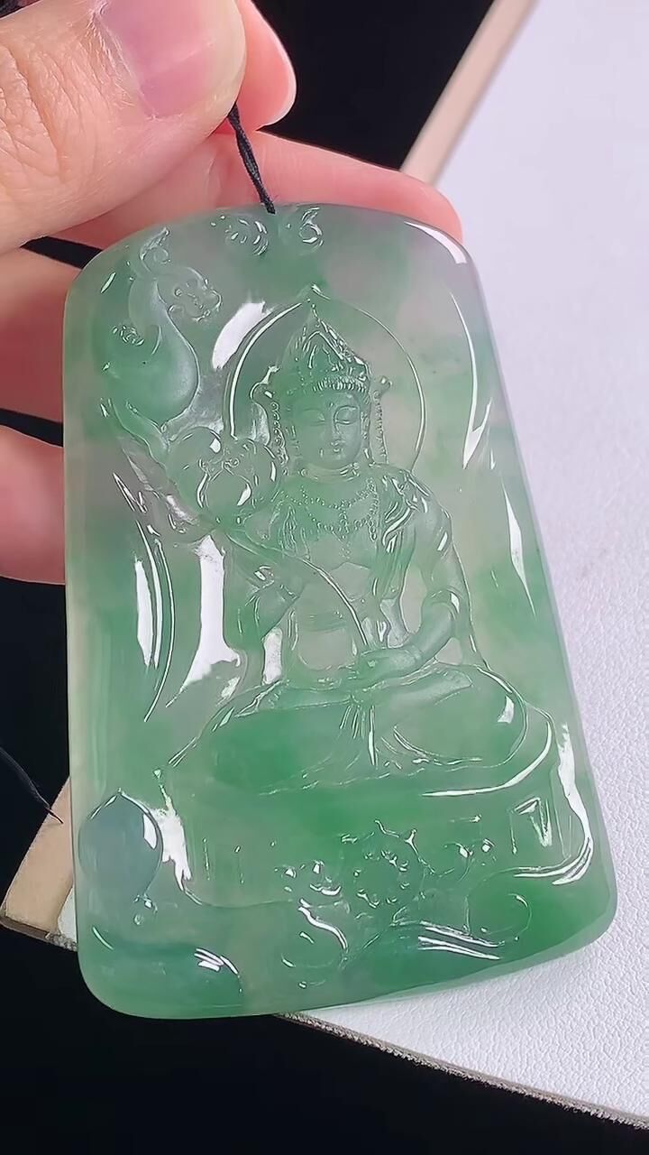 翡翠冰晴大勢至菩薩,天然翡翠A玉, 緬甸玉, Jade, Jadeite