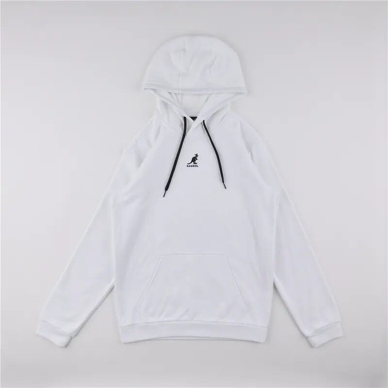 男女款 KANGOL TEE 白色 英國 袋鼠 中性 基本 合身 刷毛 帽T 長T【6355106900】