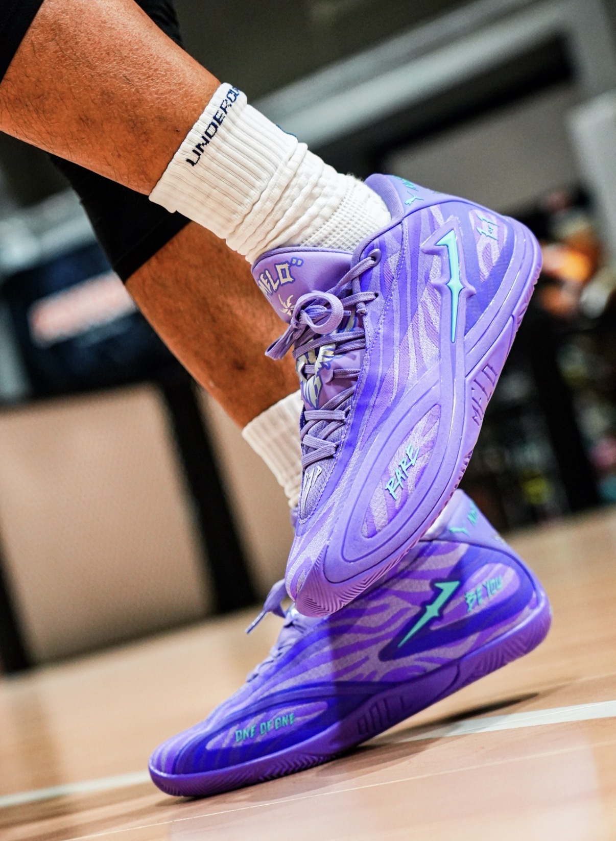 [連線代購商品] 男鞋 PUMA MB.06 'Shooting Star' 紫色 流星 星空 翅膀 緩震 支撐 運動 實戰 籃球鞋【313624-01】LaMelo Ball