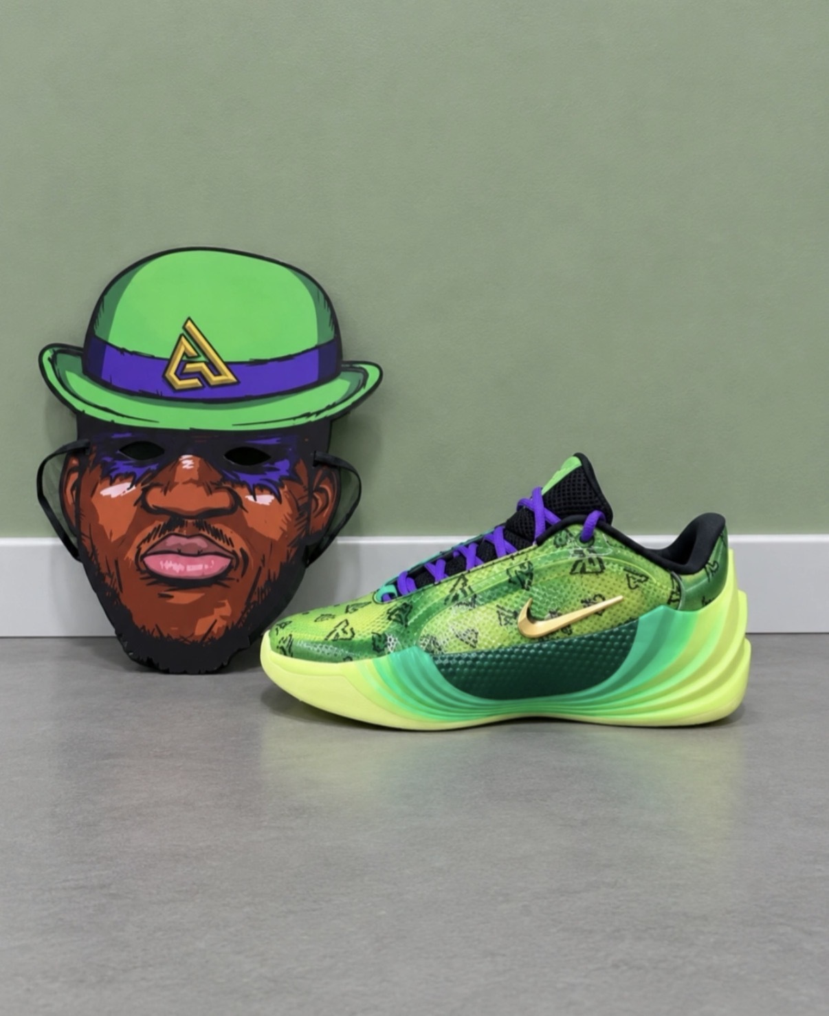 男鞋 NIKE GIANNIS FREAK 8 'HALLOWEEN' EP 綠色 萬聖節 字母哥 緩震 回彈 實戰 籃球鞋【IO7944-300】