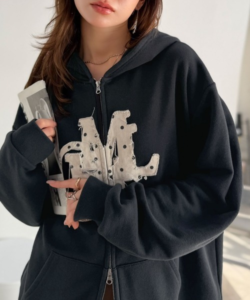 日本🇯🇵連線 Mily Bilet 復古牛仔布連帽拉鍊外套 美式 牛仔風 寬鬆 落肩 連帽 外套 2色(任買兩件711免運)/預購