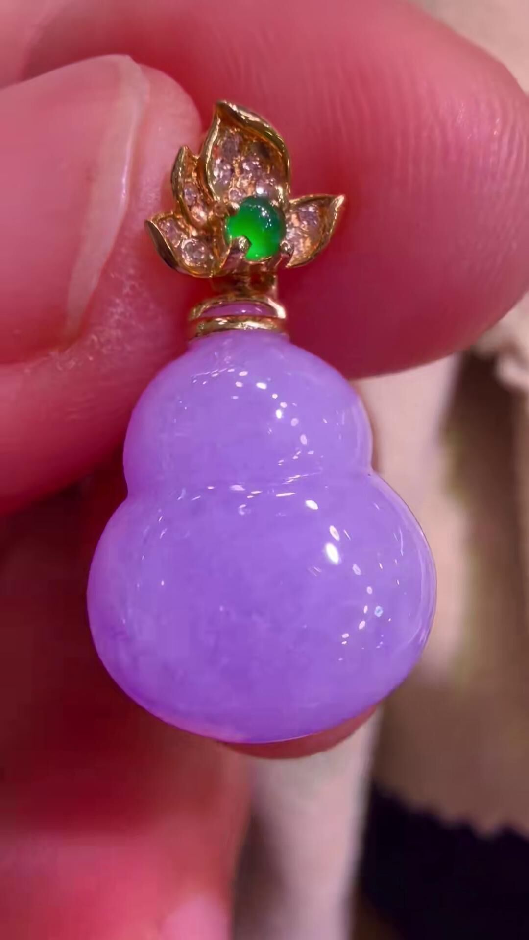 翡翠紫葫蘆,天然翡翠A玉, 緬甸玉, Jade, Jadeite