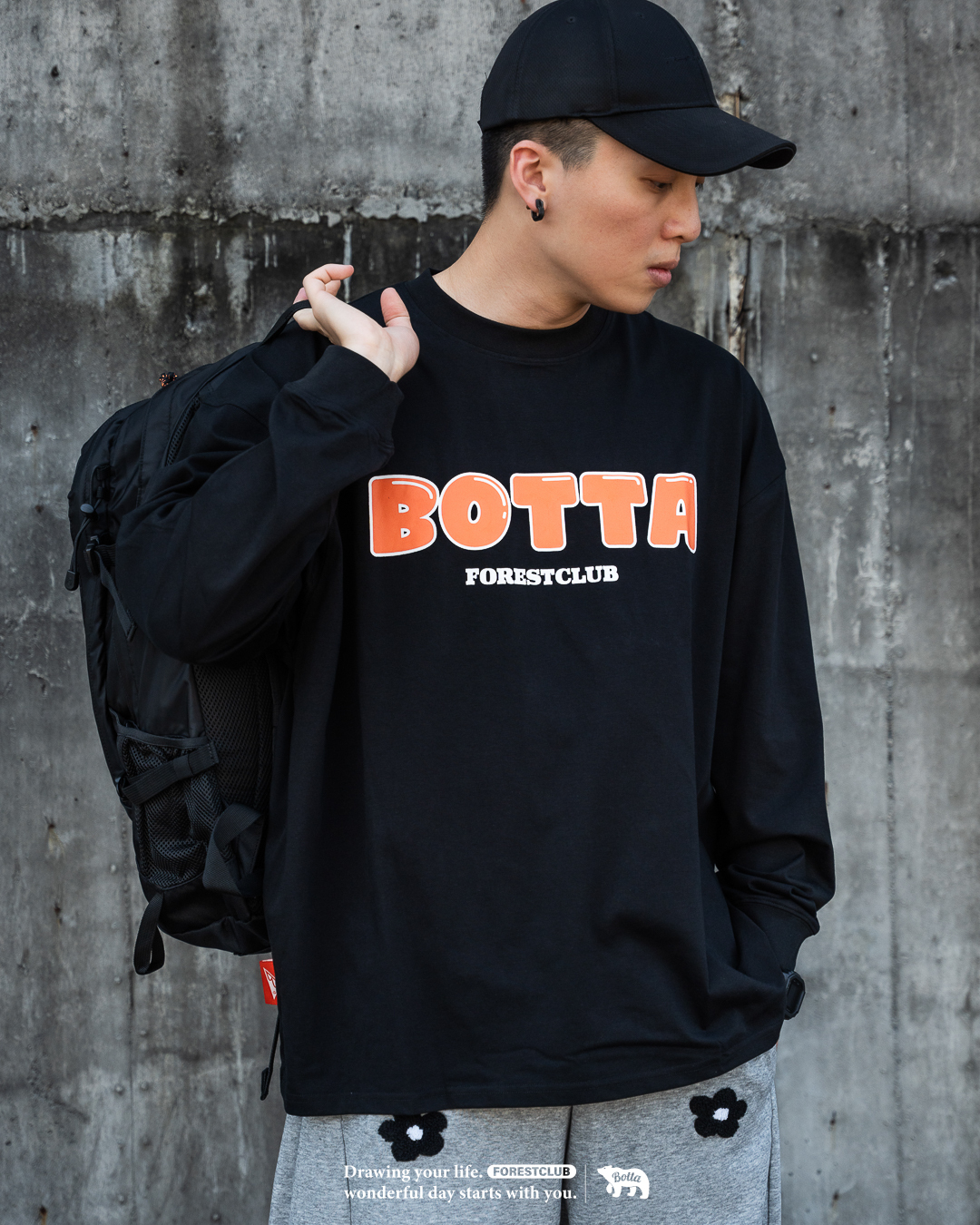 #現貨 BOTTA 泡泡字體 薄長踢 三色 22317