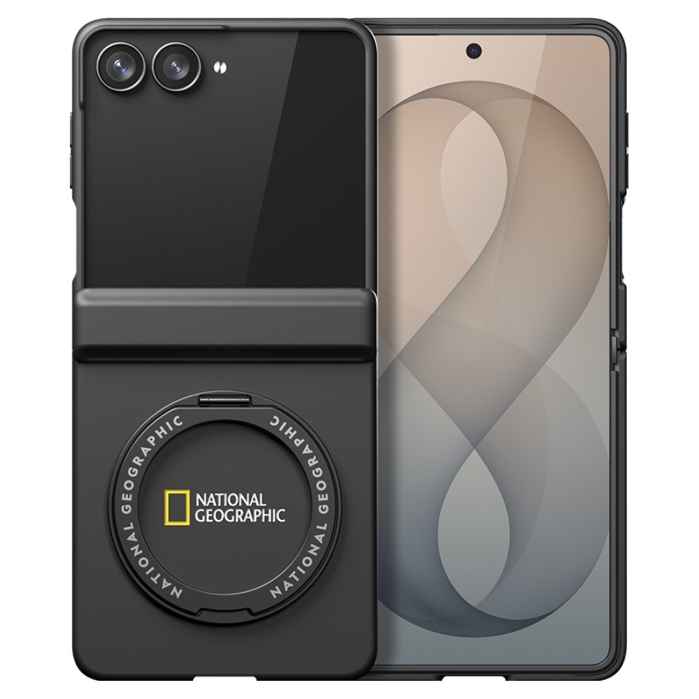 National Geographic - Magnetic Ring Stand Hinge Cover - Samsung Flip 8 Case 貼身磁吸手機保護硬殼