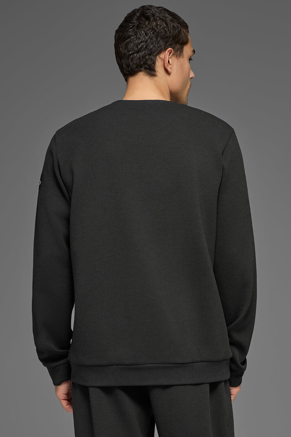 <黑五限時折扣-48HR>ALO Waffle Lounge Long Sleeve Crew 潮 流 穿搭 運動風 時尚 華夫格 手臂 LOGO 大學T 男款