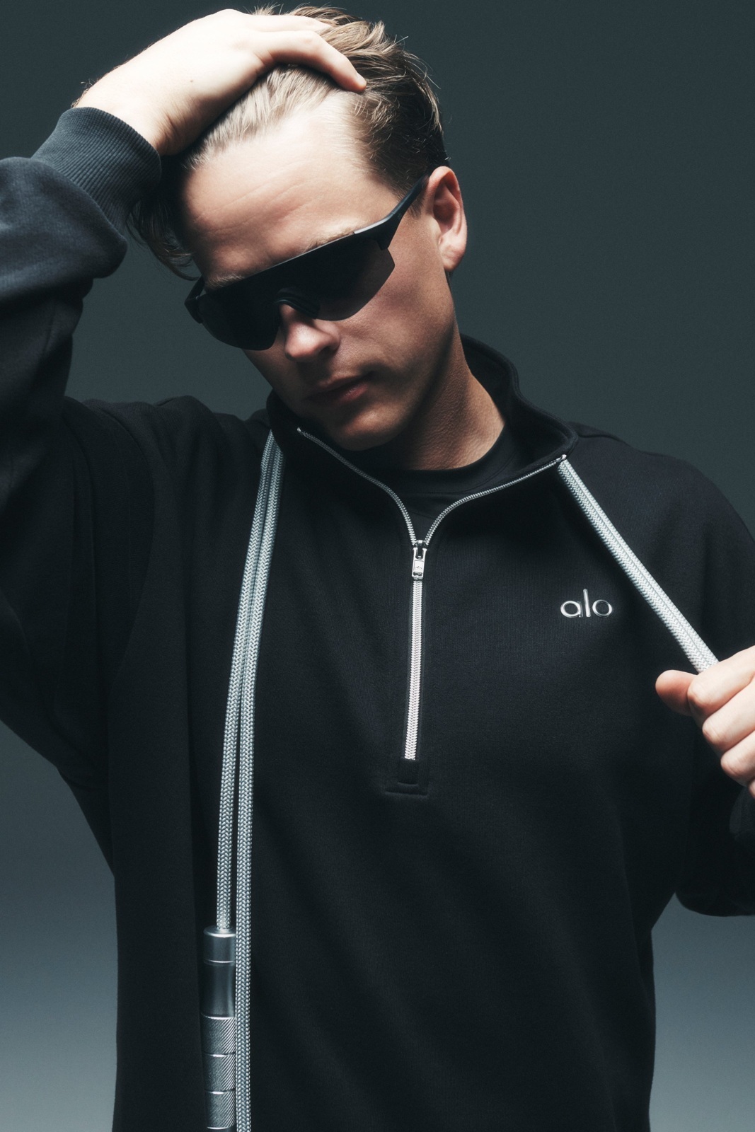<黑五限時折扣-48HR>ALO Accolade 1/4 Zip Pullover 潮 流 穿搭 運動風 時尚 半拉鍊 立領 大學T 男款