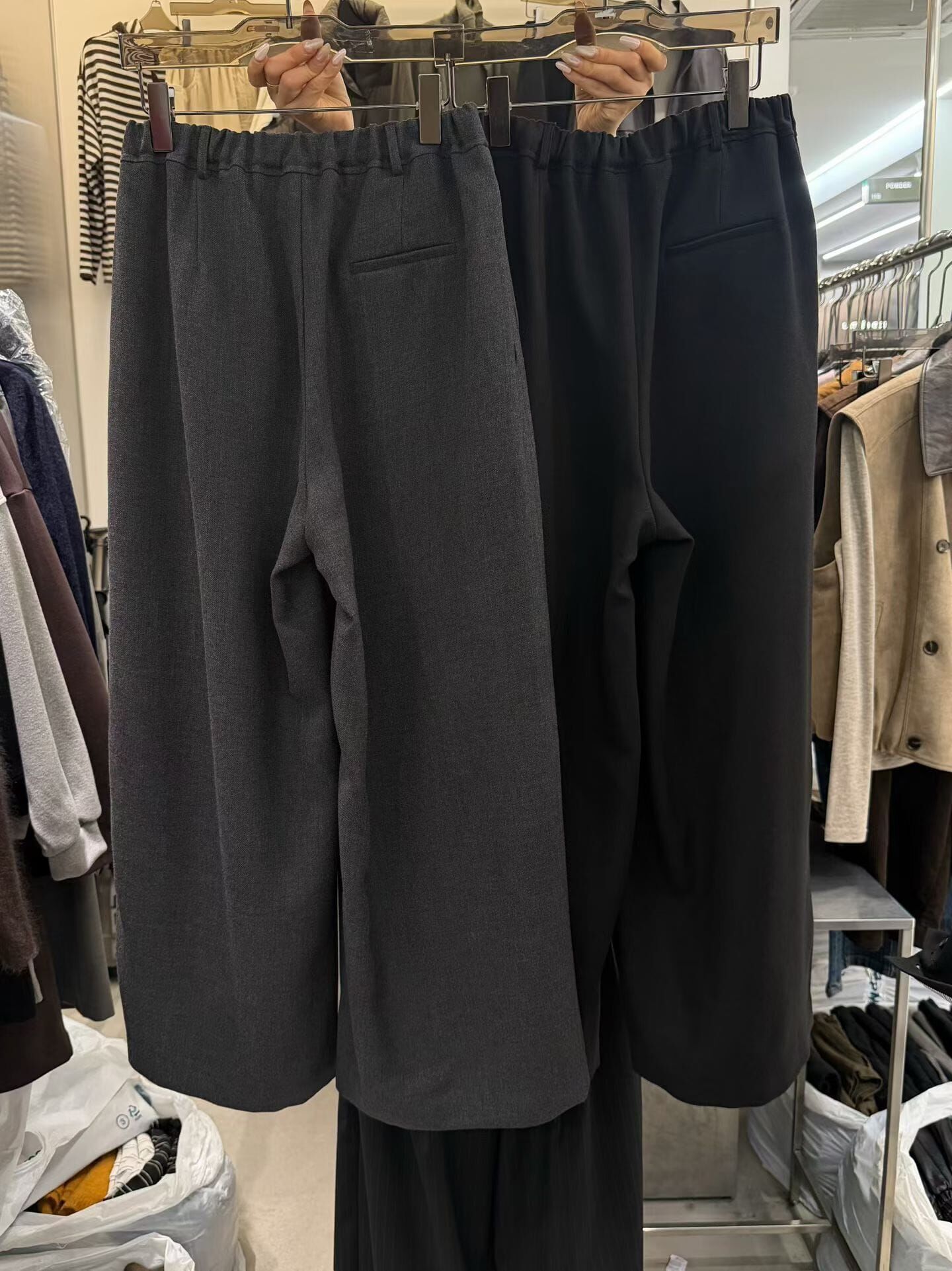 TS7241 斜扣垂墜西裝長褲