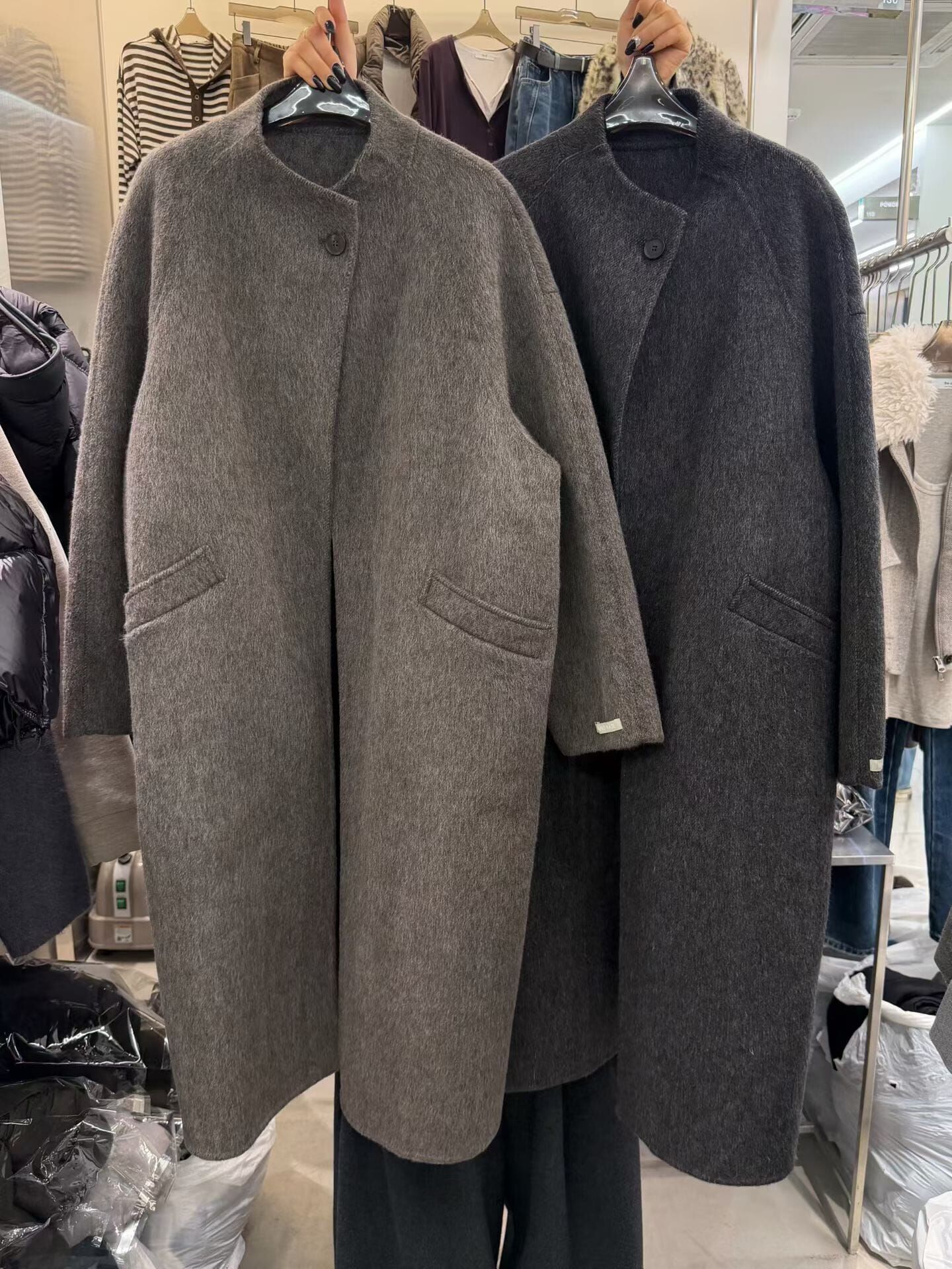TS7243 簡約單鈕長板大衣
