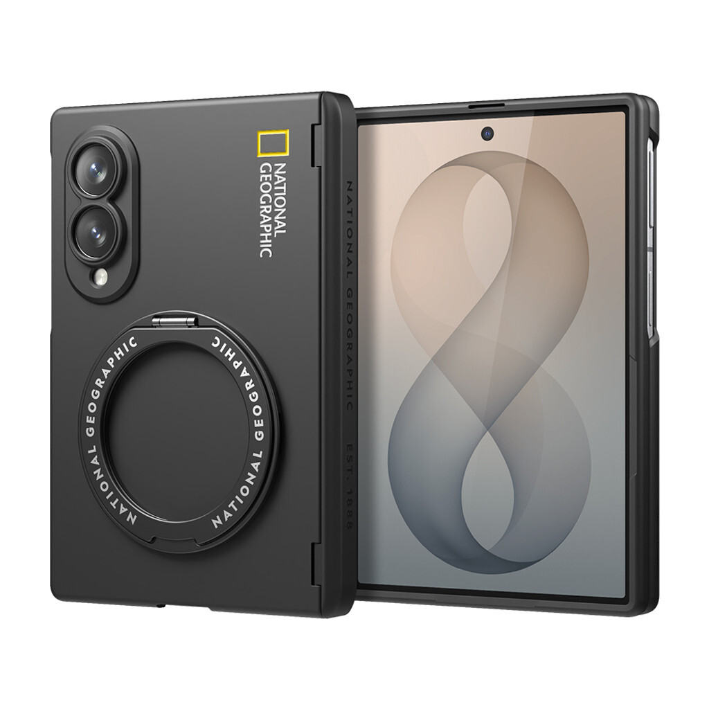 National Geographic - Magnetic Ring Stand Hinge Cover - Samsung Fold 8 Ultra Case 貼身磁吸支架鉸鏈保護手機硬殼