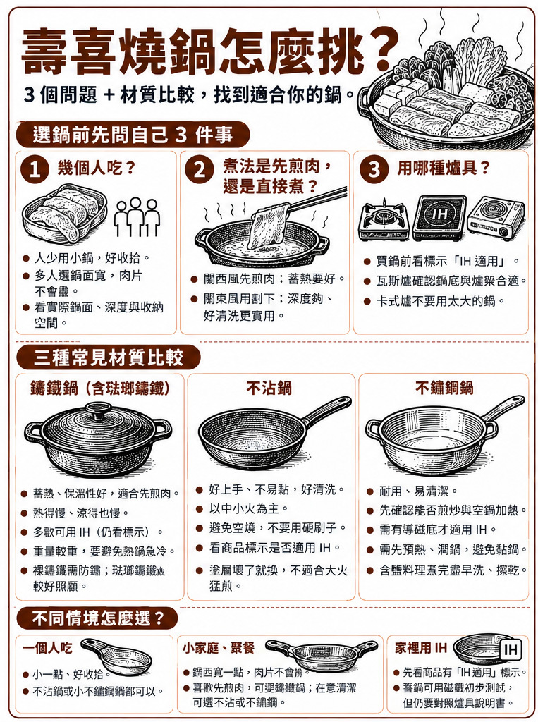 壽喜燒鍋挑選與保養指南