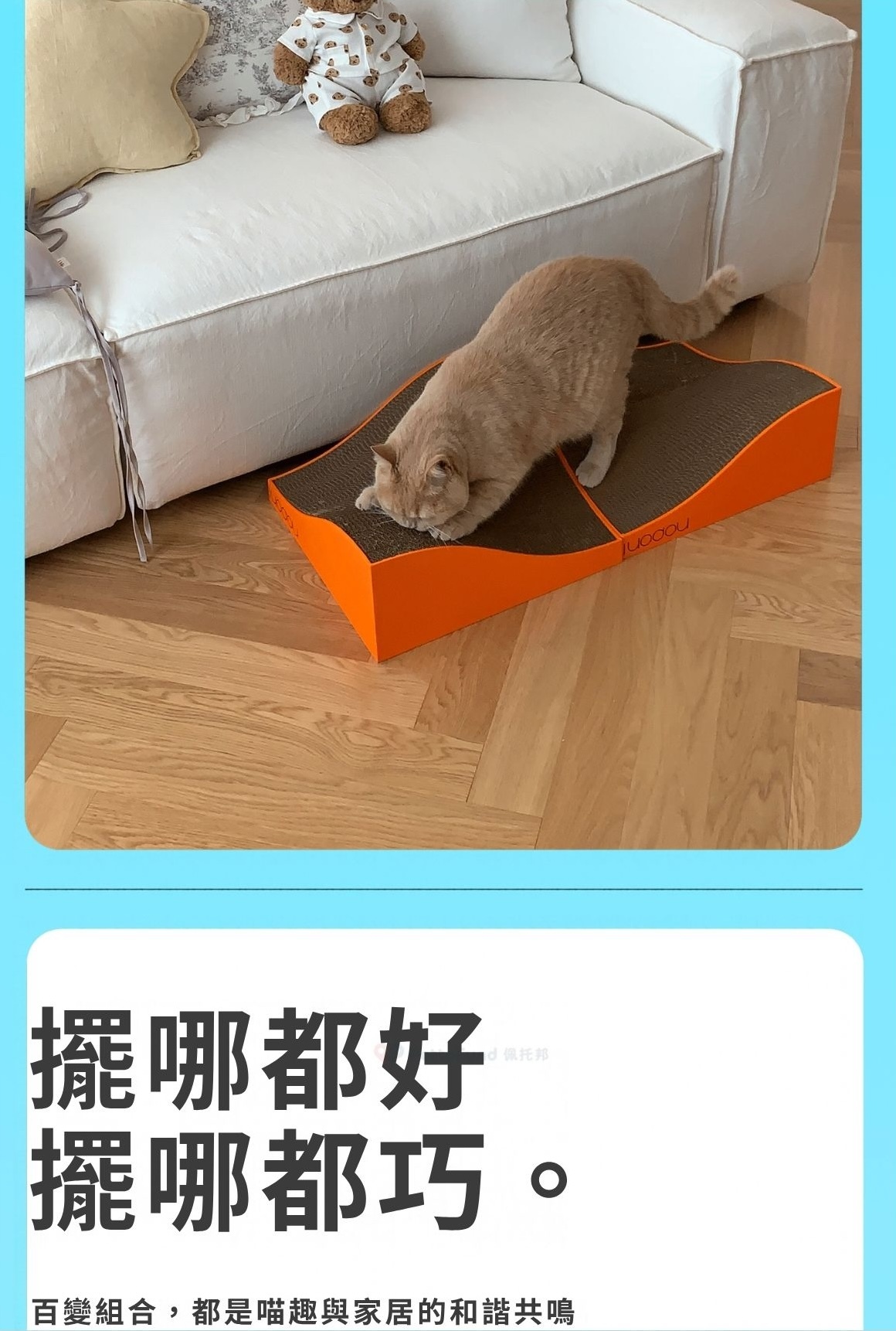 落兜luodou貓抓板多維曲面貓抓板