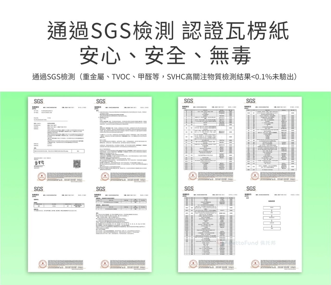 落兜luodou貓抓板通過SGS無毒檢測