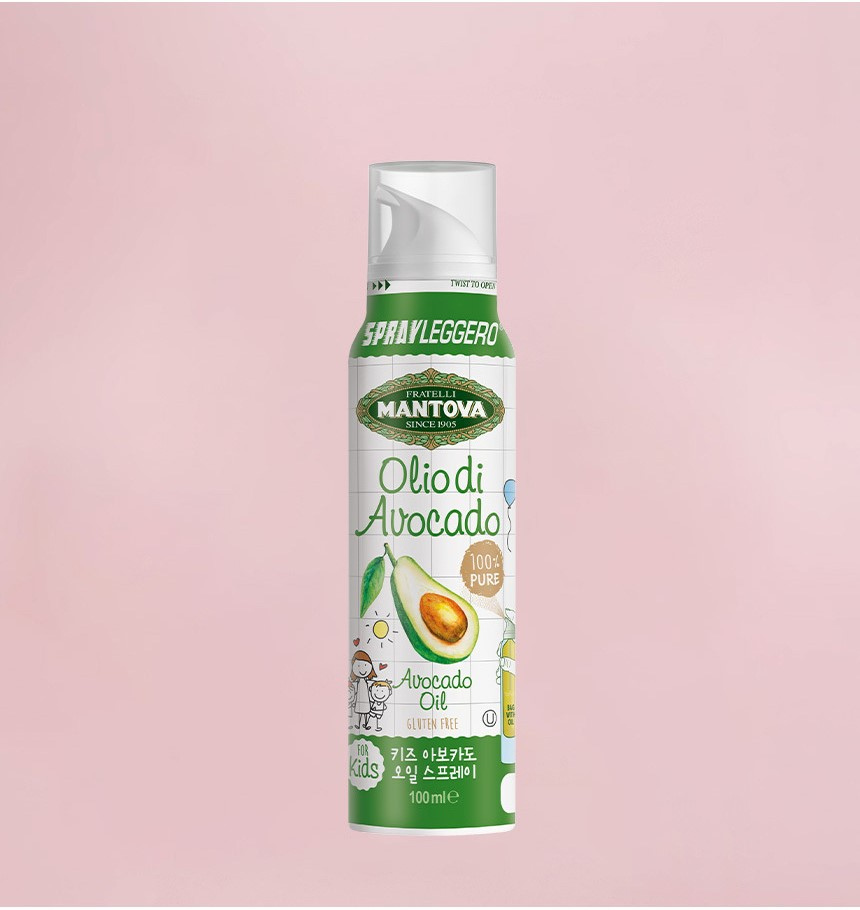 【Mantova】100%純牛油果油噴霧｜100ml｜意大利製造・BB輔食煮食油・三段式噴頭