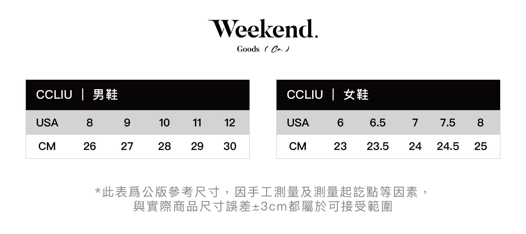 CCILU尺寸圖