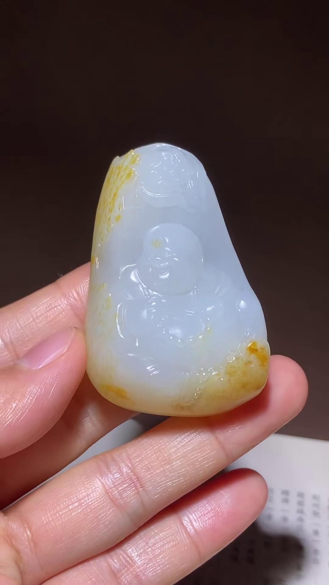 和田玉籽料隨形彌勒佛,天然和田玉軟玉
