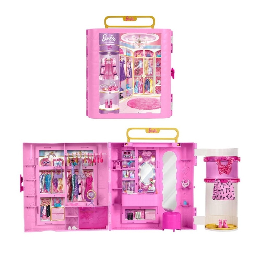 【MATTEL 美泰兒】Barbie 芭比 豪華時尚衣櫥 strc