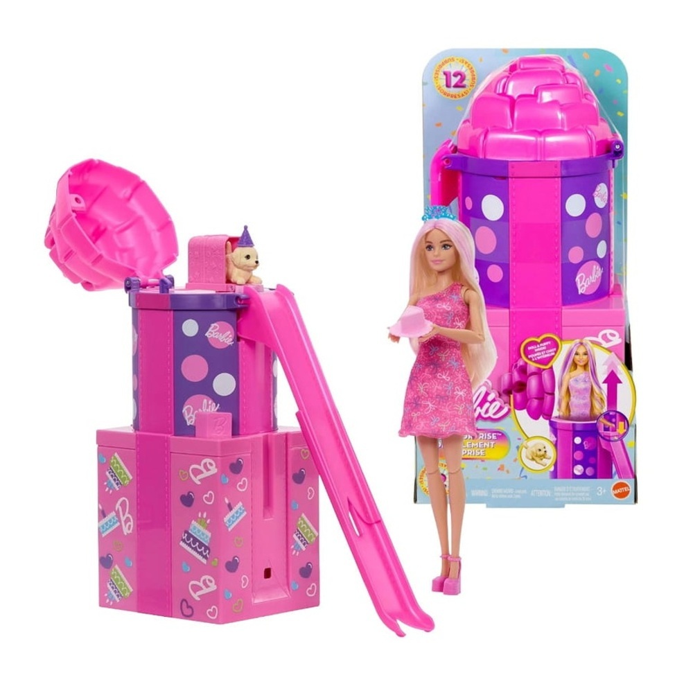 【MATTEL 美泰兒】Barbie 芭比 驚喜滑梯 strc