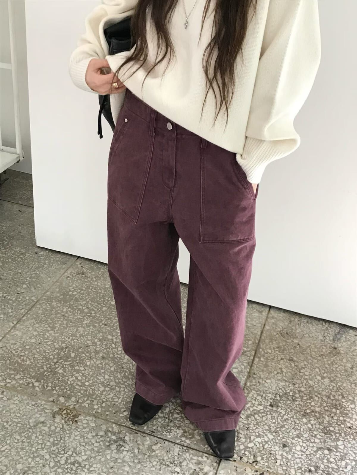 NE7207 寬鬆大口袋休閒工裝褲