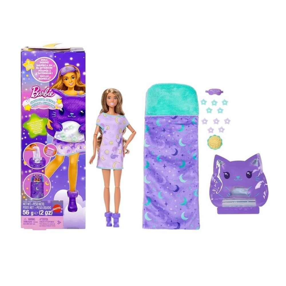 【MATTEL 美泰兒】Barbie 芭比 睡衣派對驚喜娃娃 strc