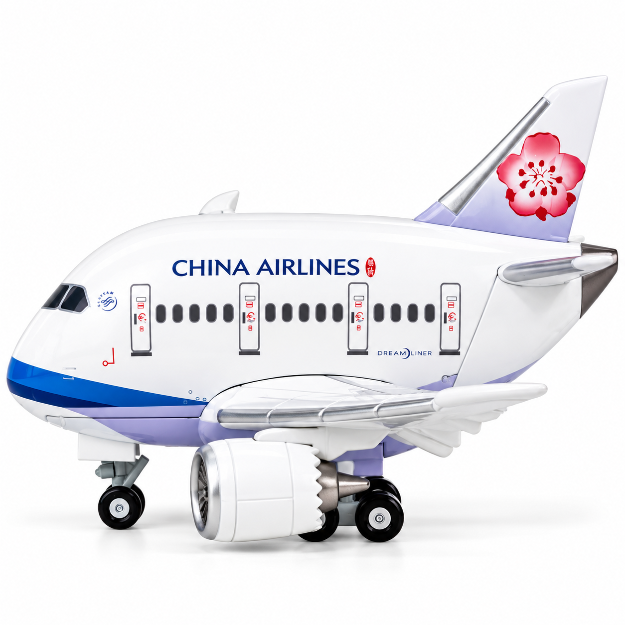中華航空 波音787-9 Dreamliner 金屬Q版飛機模型 不含展示架底座