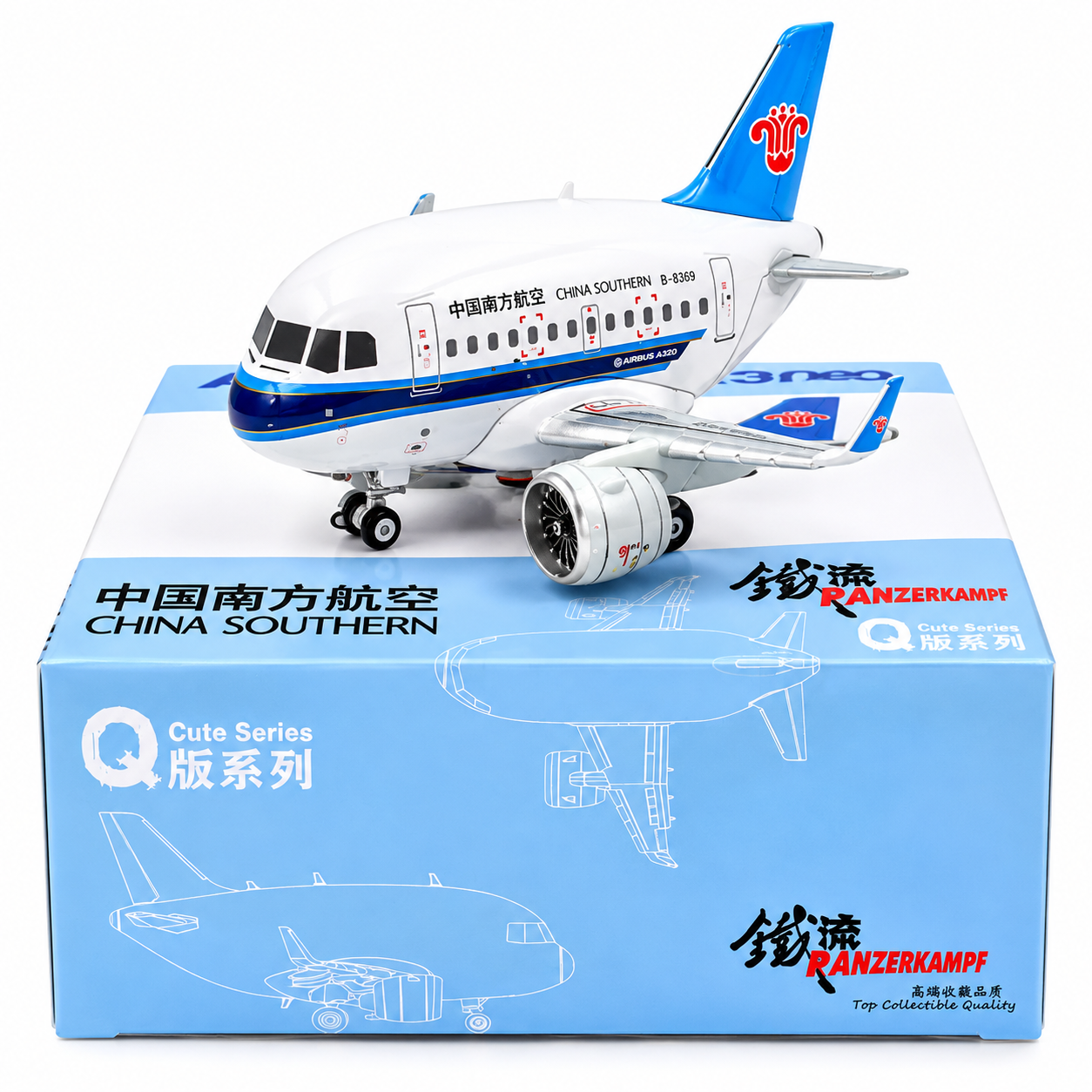 中國南方航空 A320neo 金屬模型飛機 不含展示架底座