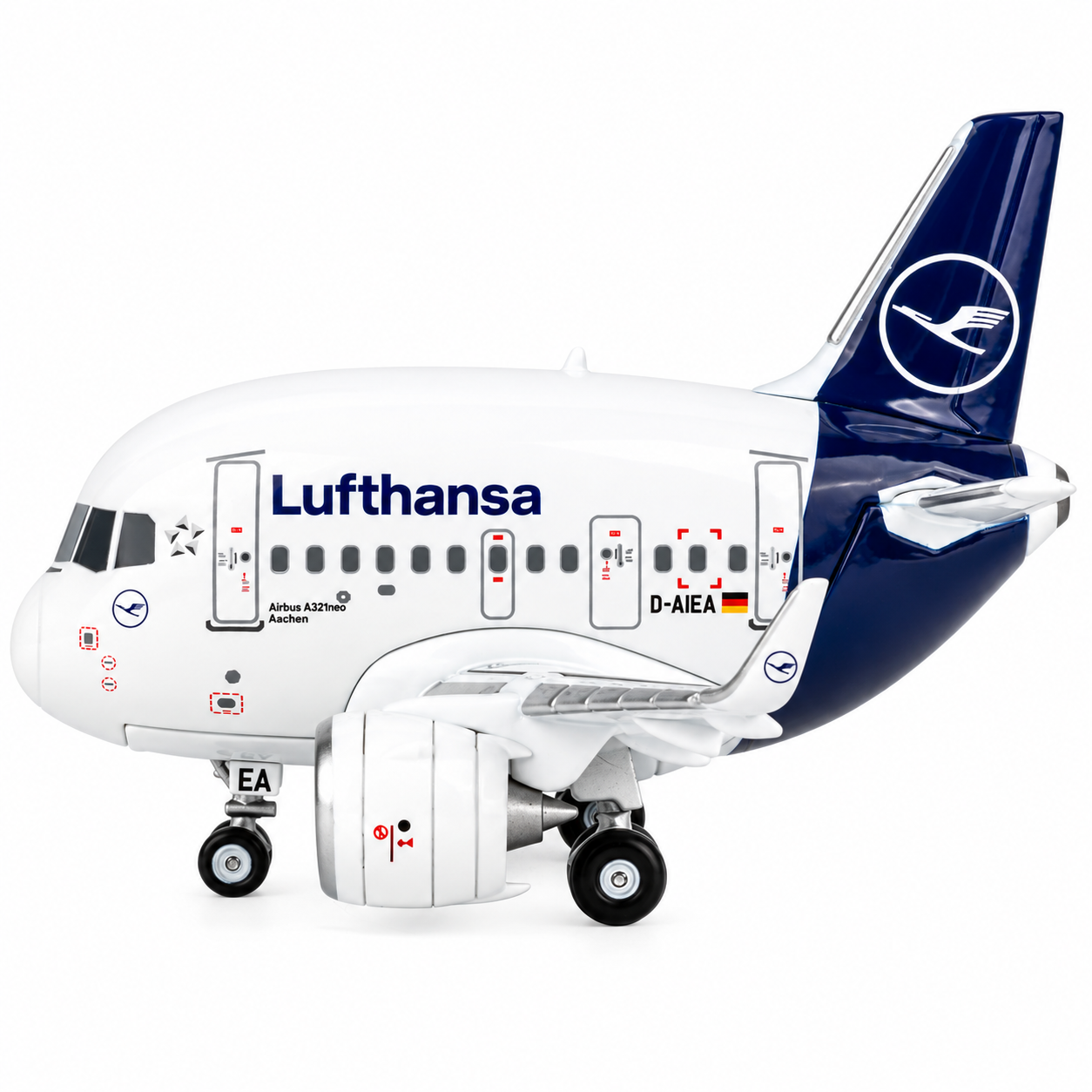 漢莎航空 A321neo Q版金屬模型飛機 不含展示架底座