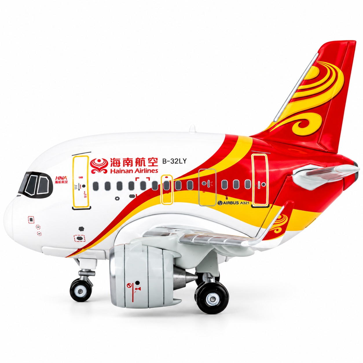 海南航空 A321neo Q版金屬模型飛機 不含展示架底座