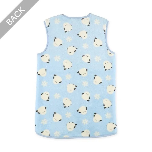 【Nishimatsuya】Kids Micro Fleece Boa Lined Long Poncho (Long-Tailed Tit)