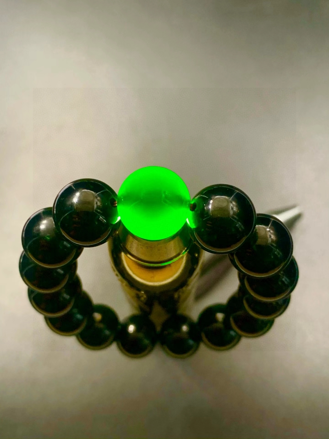 13.3mm翡翠墨翠手串,天然翡翠A玉, 緬甸玉, Jade, Jadeite