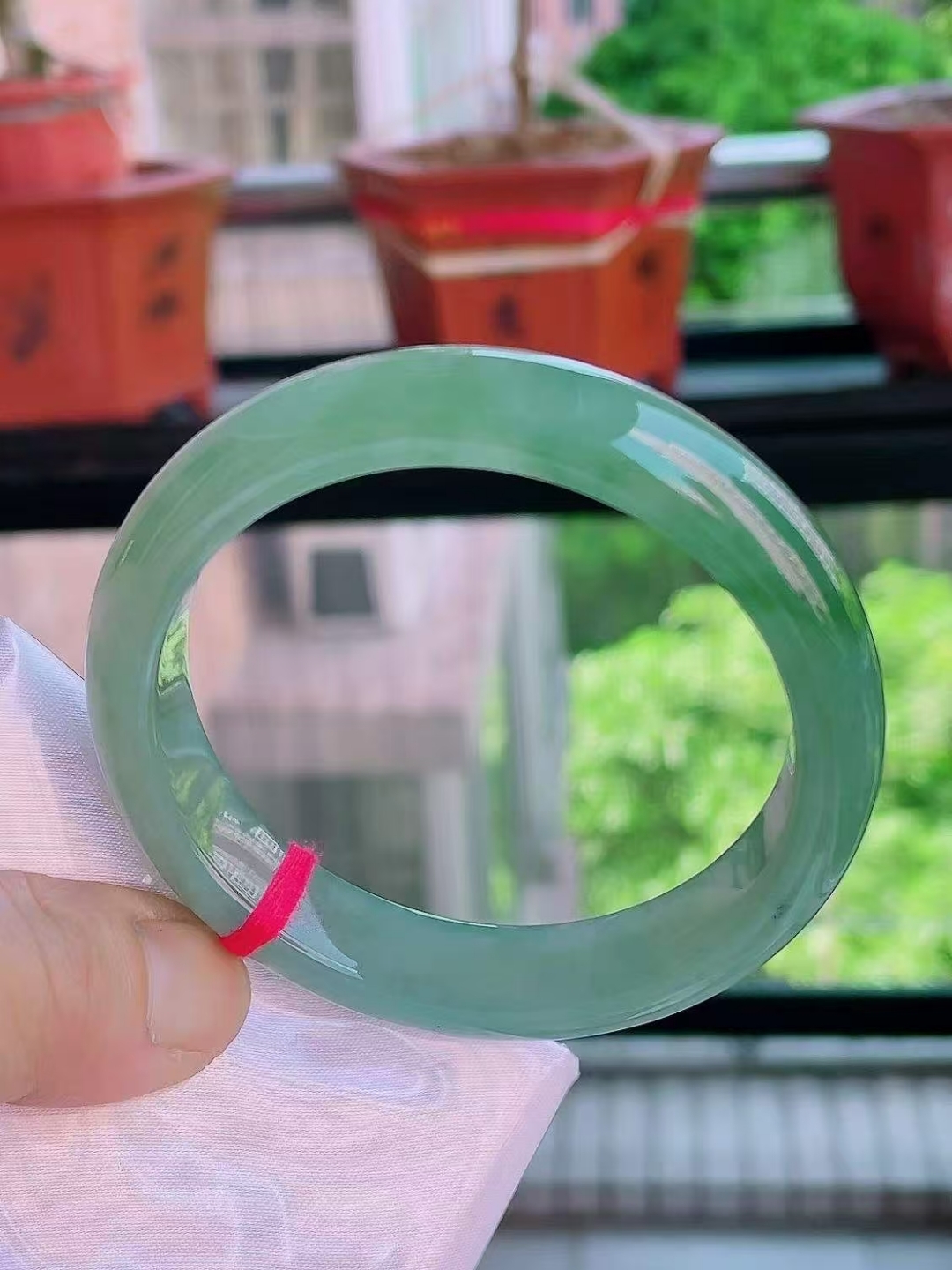 冰晴綠起膠翡翠手鐲,天然翡翠A玉, 緬甸玉, Jade, Jadeite