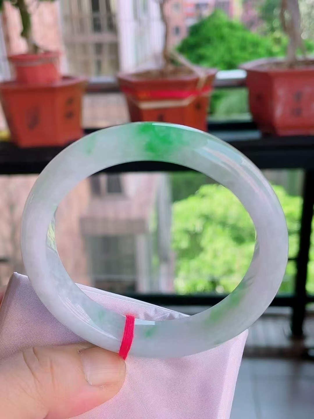 水潤飄陽綠翡翠手鐲,天然翡翠A玉, 緬甸玉, Jade, Jadeite