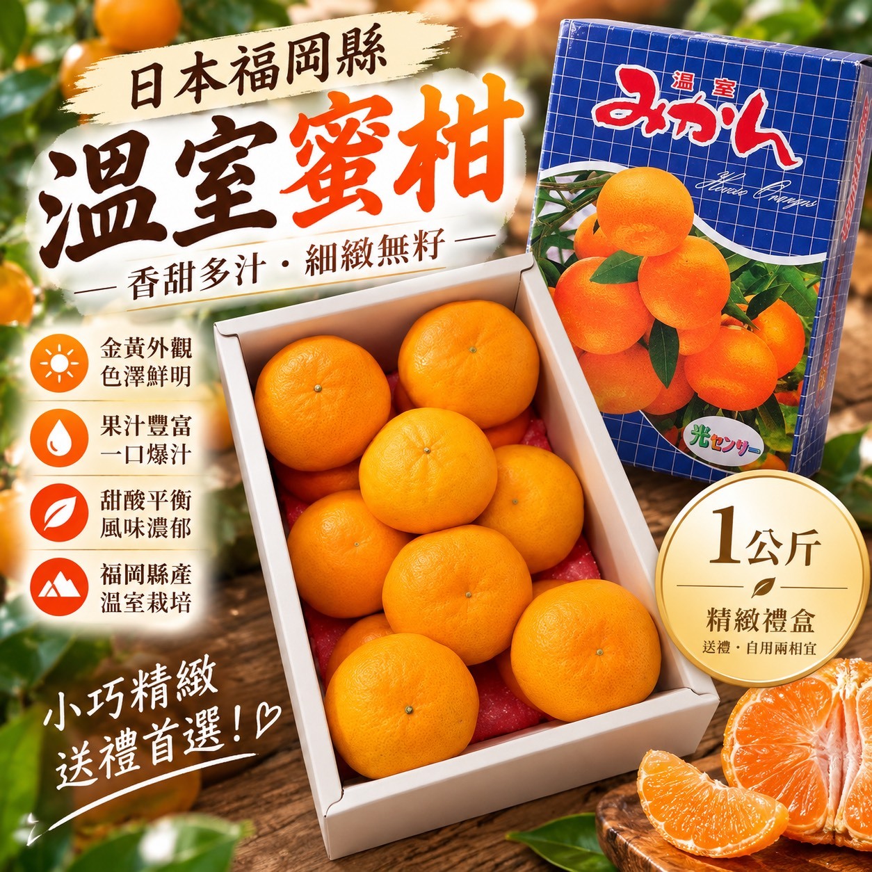 【永樂鎂優の選家】日本福岡縣北原早生黑箱蜜柑