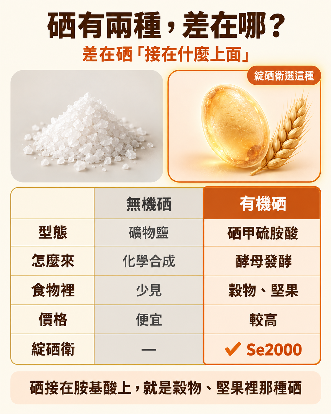 無機硒與有機硒的差異