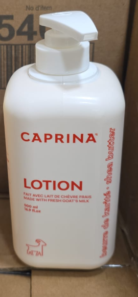 XB09 Caprina  鮮山羊奶保濕乳  - 乳木果 Caprina Body Lotion - Shea Butter 500ml **到期日:約2030/08