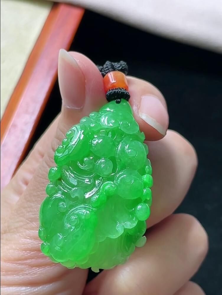 翡翠冰陽綠百財,天然翡翠A玉, 緬甸玉, Jade, Jadeite