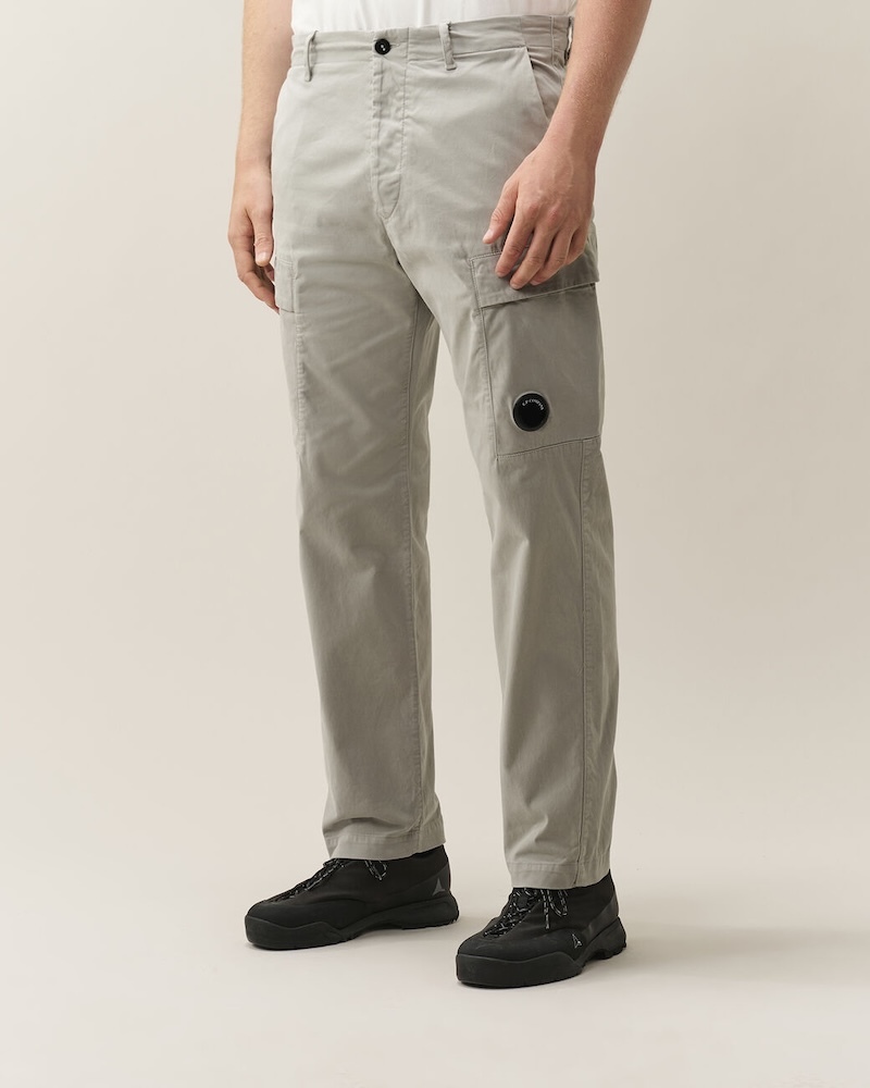 C.P. Company - Stretch Sateen Regular Cargo Pants - 21CMPA090A005529G936 FLINT GREY