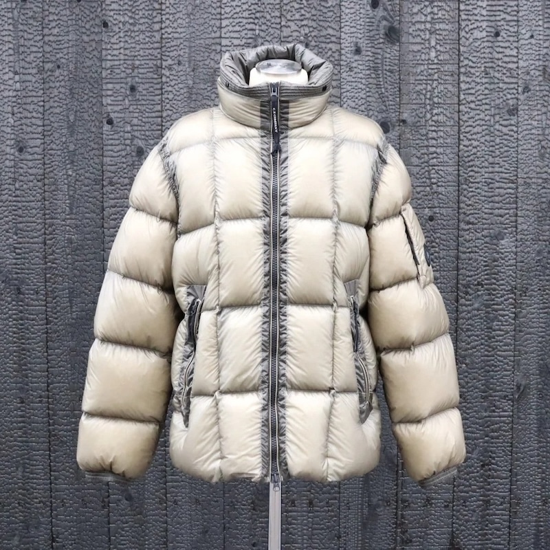 C.P. Company - D.D. Shell Lens Hooded Down Jacket - 21CMOW214A110416A120 SIVER BIRCH