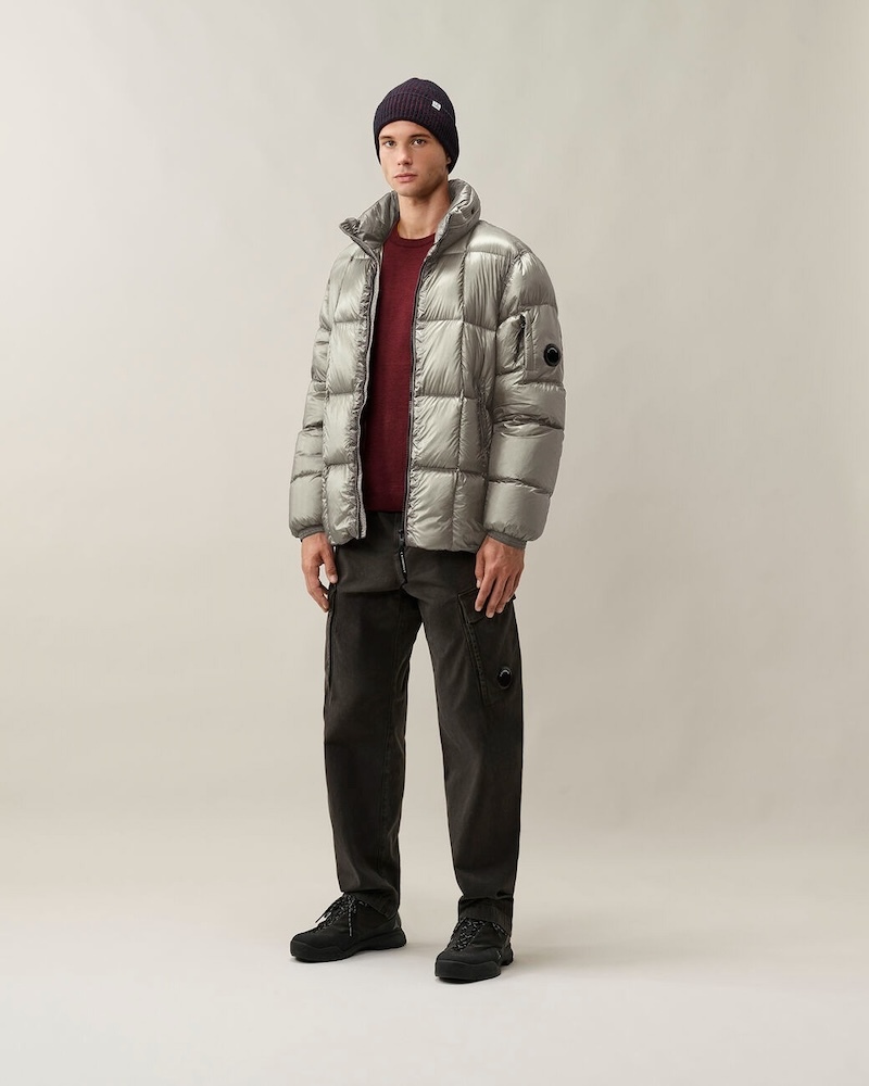 C.P. Company - D.D. Shell Lens Hooded Down Jacket - 21CMOW214A110416A936 FLINT GREY