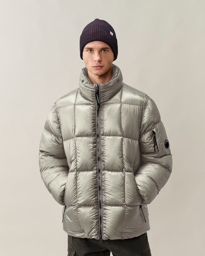 C.P. Company - D.D. Shell Lens Hooded Down Jacket - 21CMOW214A110416A936 FLINT GREY