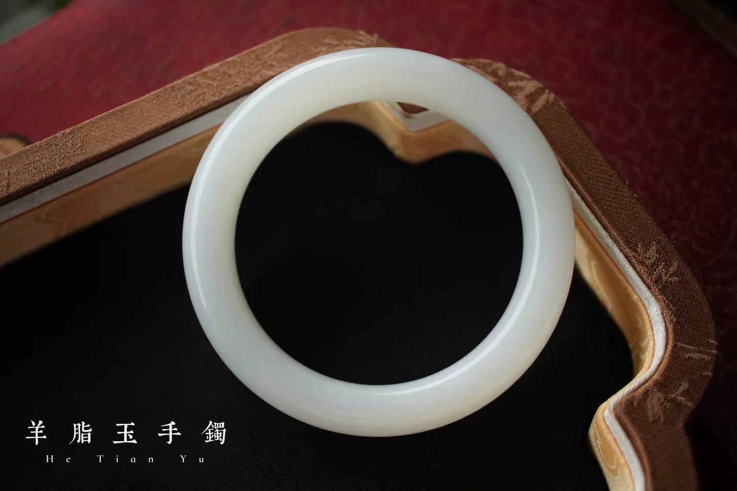 俄料羊脂白玉和田玉平安鐲,天然和田玉軟玉
