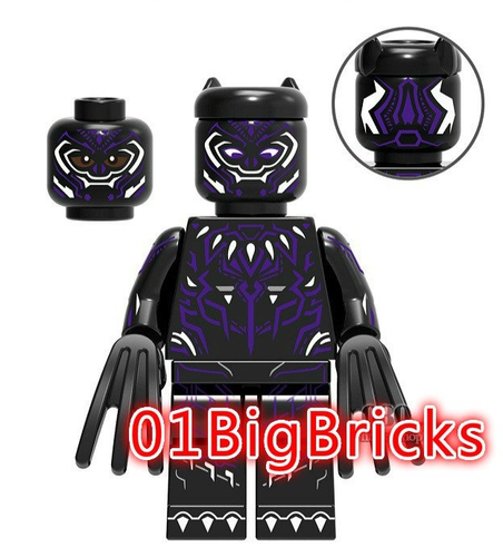 01BigBricks Custom Black Panther Minifigures Fit Leg...